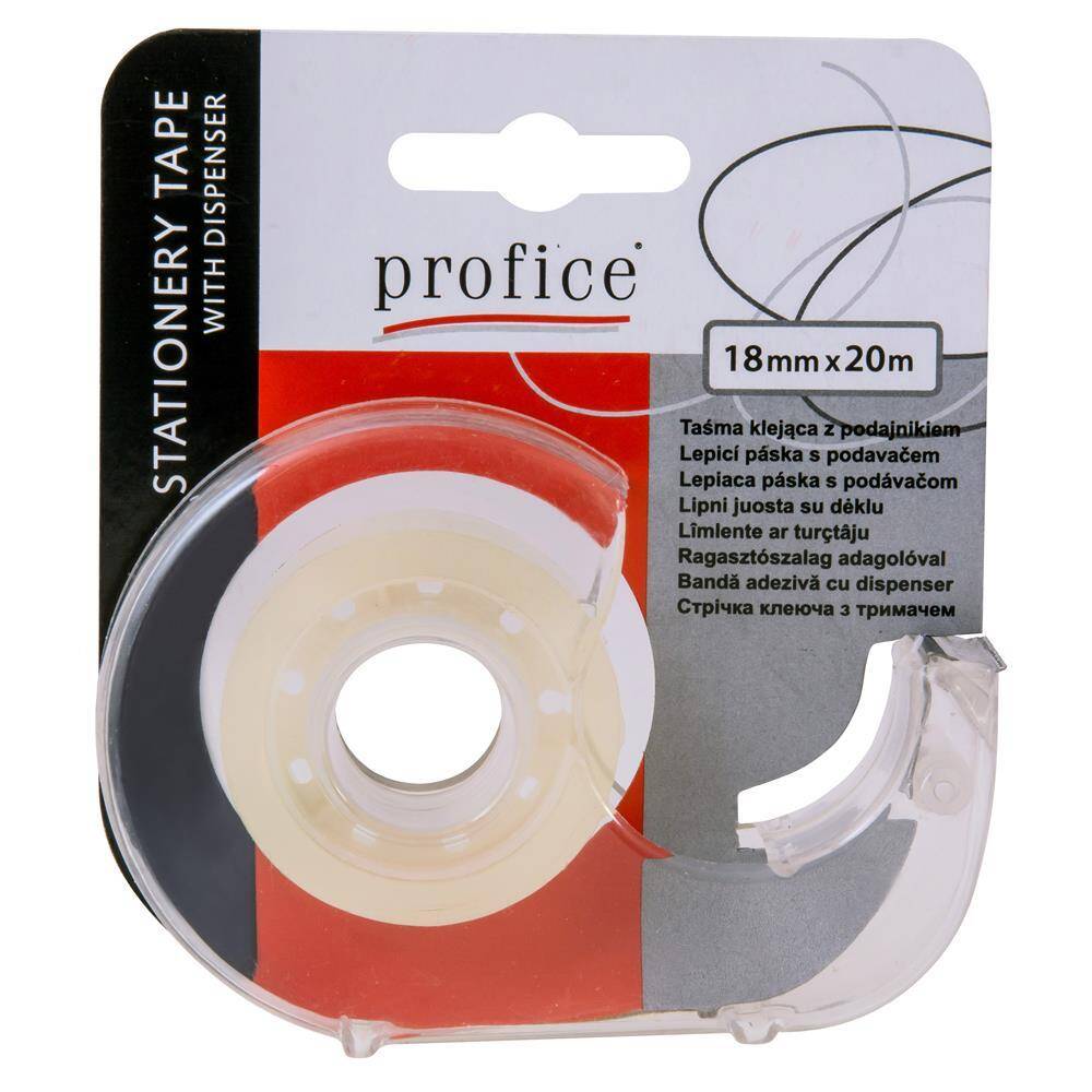 Taśma klejąca profice 18mm x 20m z podajnikiem blister