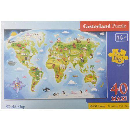 Puzzle 40 elementów Mapa świata