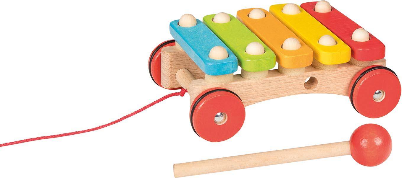 Cymbałki ksylofon zabawka muzyczna na kółkach Goki
