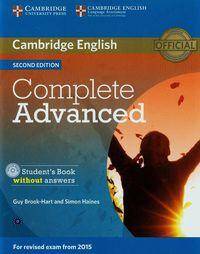Complete Advanced 2ed. Student Book without answers + CD-ROM