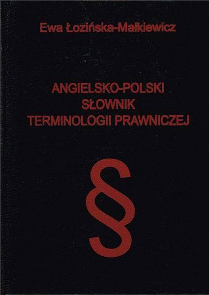 Słownik terminologii  prawniczej angielsko-polski