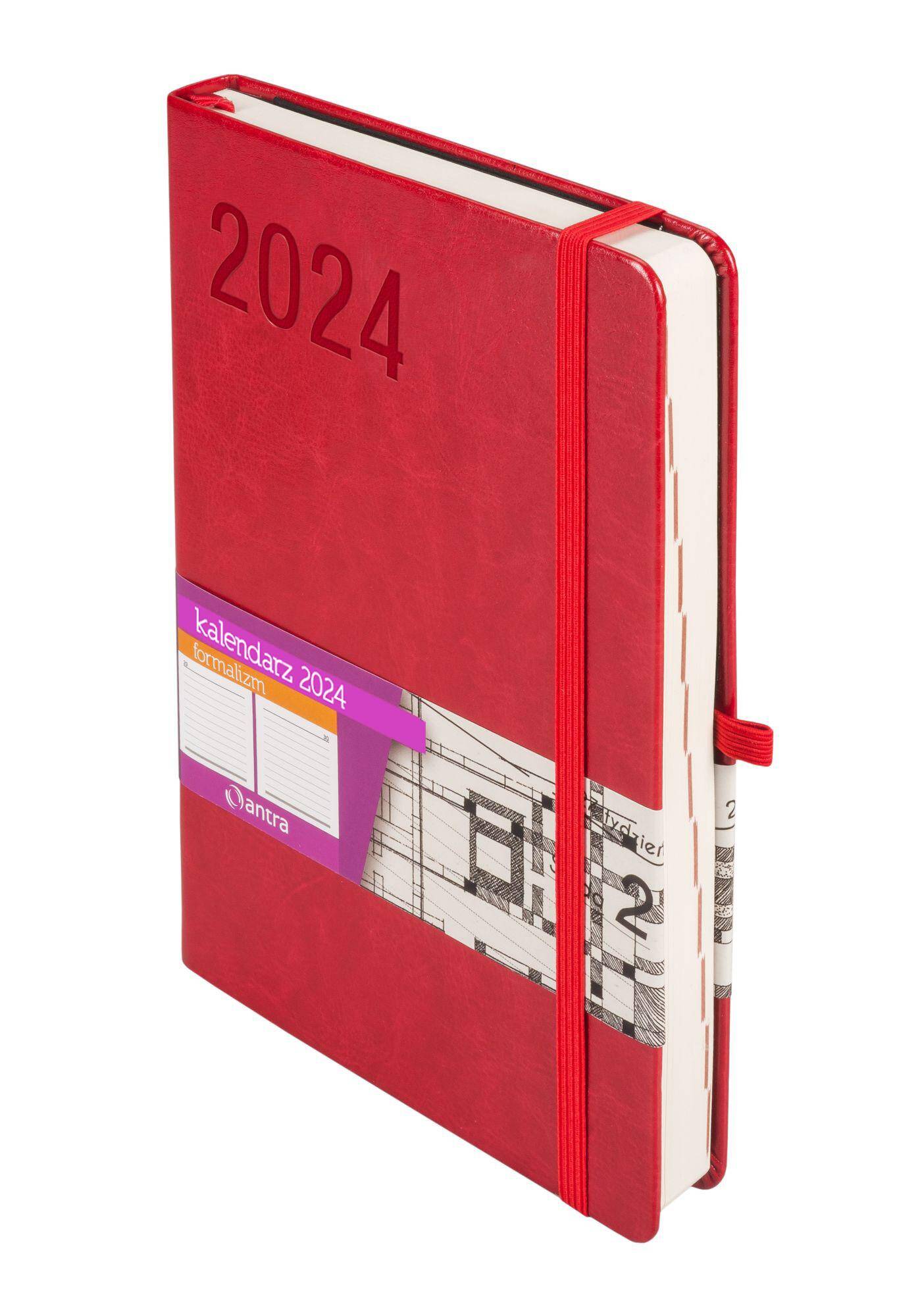 Kalendarz 2024 Formalizm A5 czerwony DNS