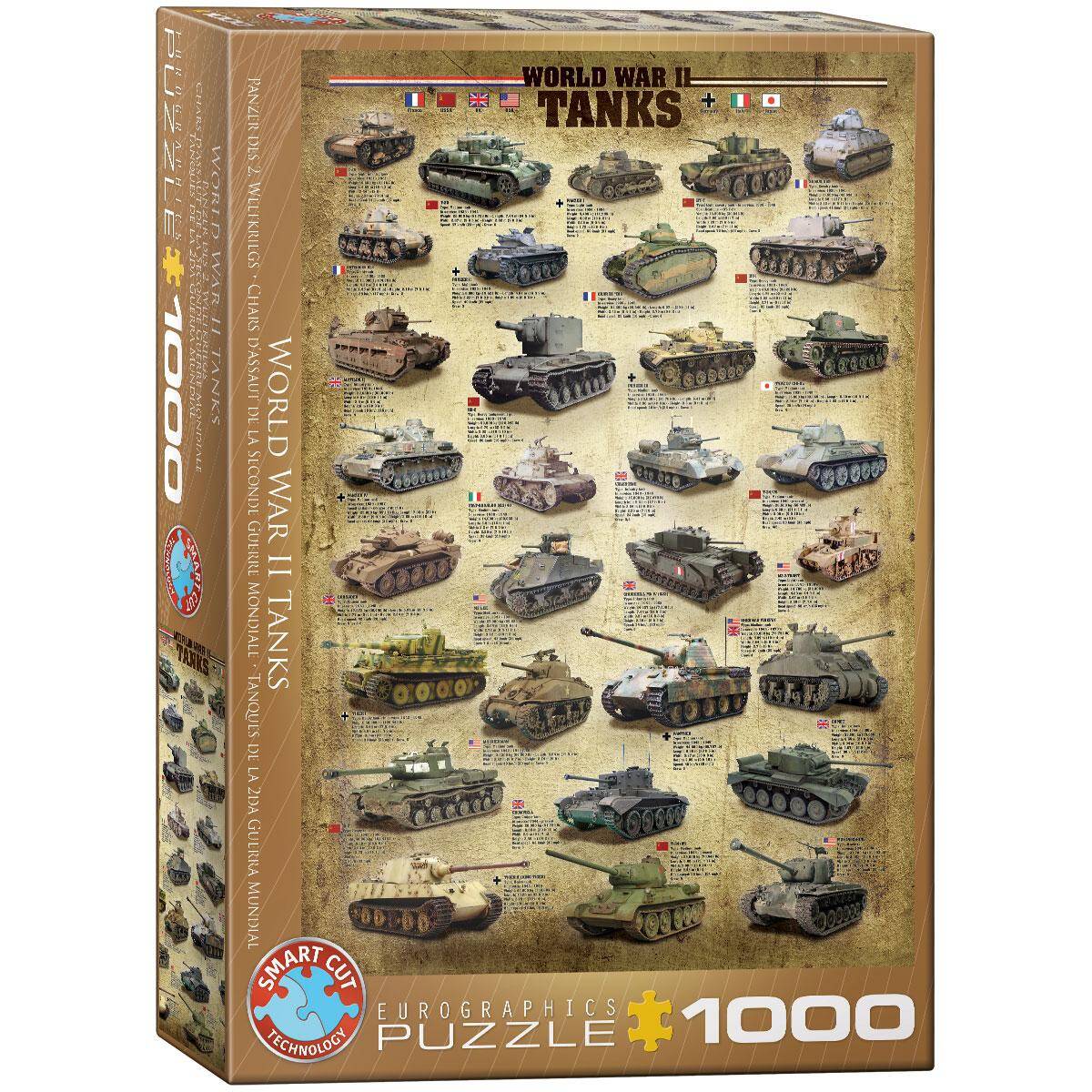 Puzzle 1000 World War II Tanks 6000-0388