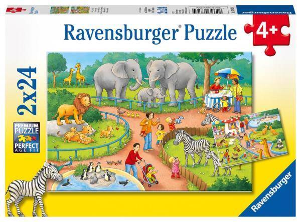 Puzzle 2x24el Dzień w Zoo 078134  RAVENSBURGER p8