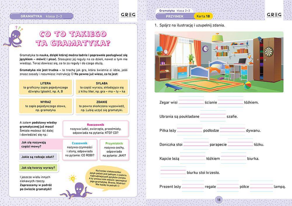 Gramatyka. Karty pracy w szkole i w domu klasy 2 3. Oprawa miękka (Zdjęcie 4)