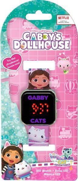 Zegarek cyfrowy LED z kalendarzem Koci Domek Gabi. Gabby's Dollhouse. GAB4050 Kids Euroswan