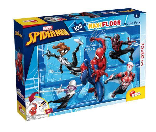 Puzzle podłogowe dwustronne Maxi Floor 108el Marvel Spiderman 99764 LISCIANI