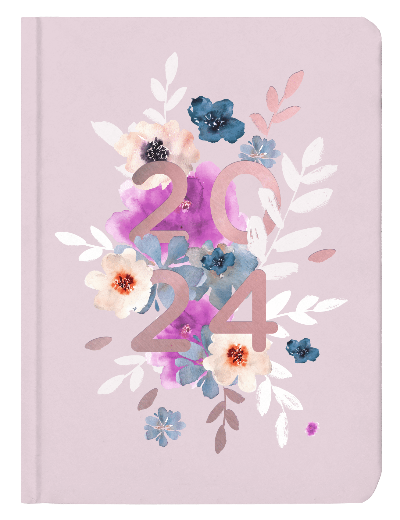 Kalendarz 2024 B6 tygodniowy pastelowe kwiaty