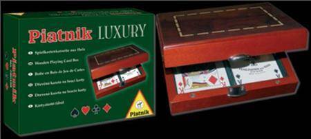 Karty lux w pudełku drewnianym