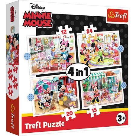Puzzle 4w1 (12,15,20,24) Minnie z przyjaciółmi 34355