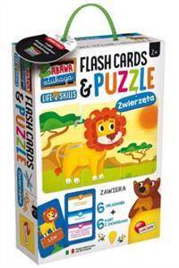 Zabawa i edukacja puzzle dziecięce i flashcards Zwierzęta