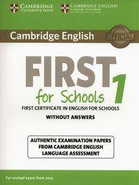 Cambridge English First for Schools 1 SB without answers for revised exam from 2015