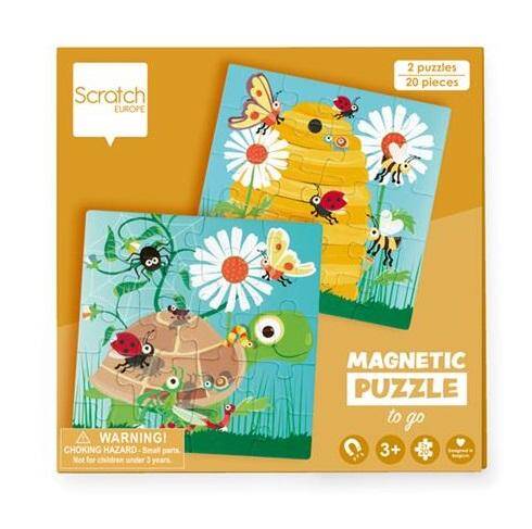 Scratch Puzzle magnetyczne - książka podróżna W ogrodzie 2 obrazki 40 elem.