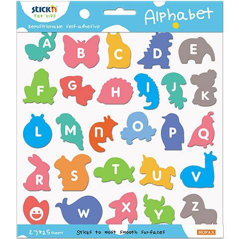 Naklejki foliowe litery do nauki alfabetu
