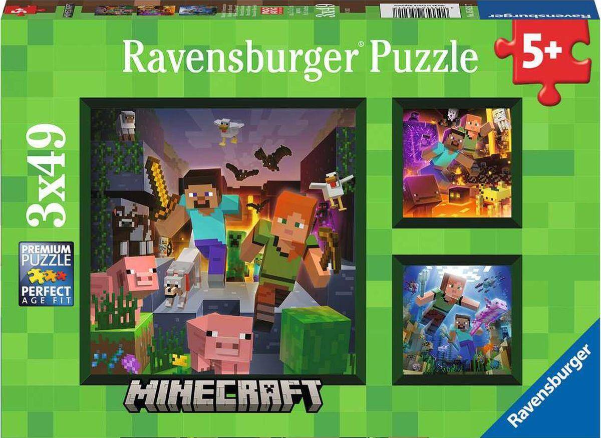 Puzzle Minecraft 3x49 el. 056217 RAVENSBURGER