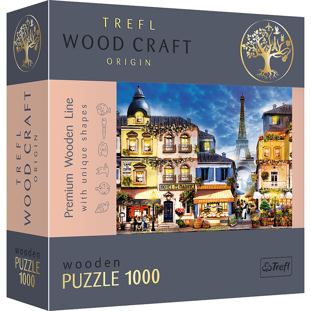 Puzzle 1000 drewniane Francuska uliczka 20142