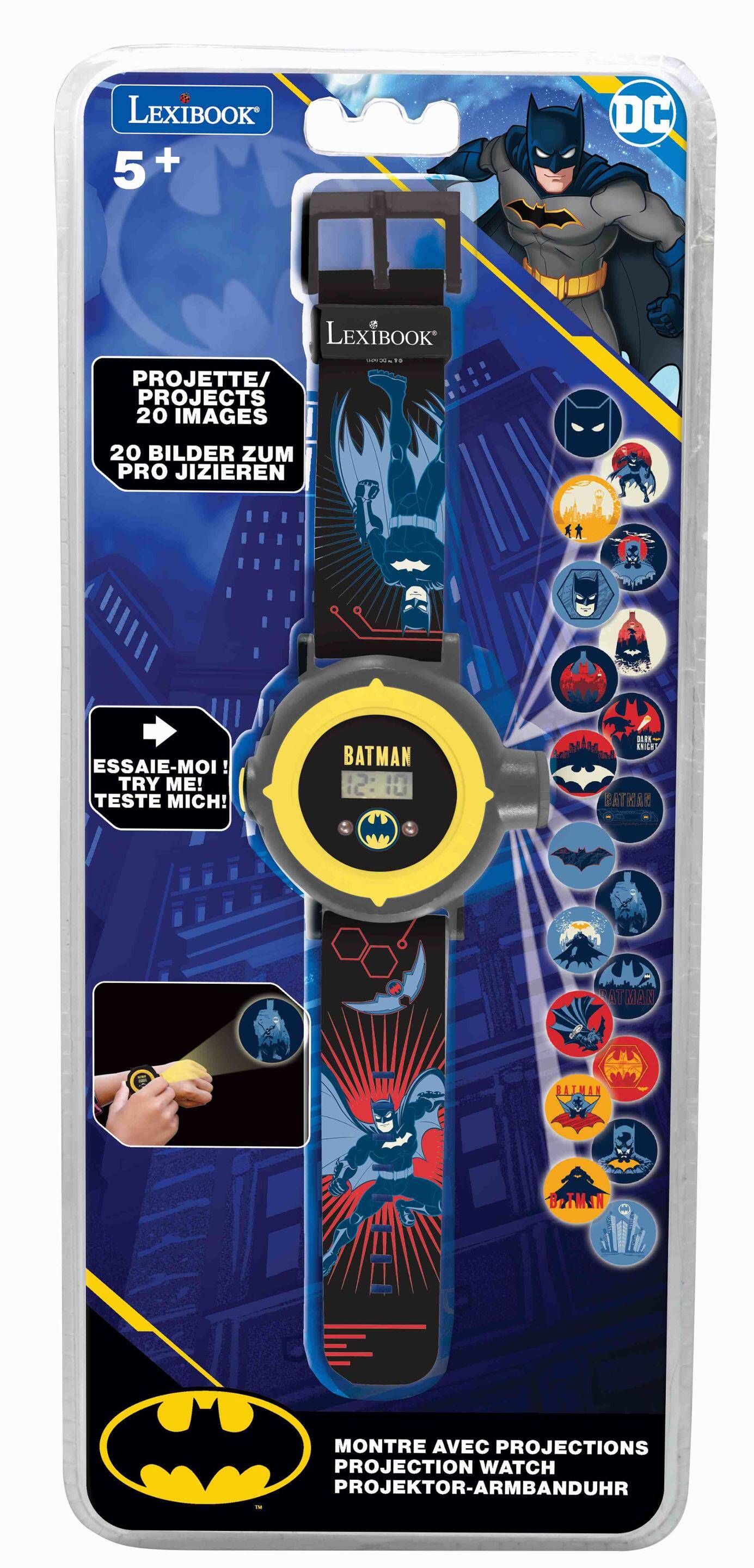 Zegarek z projektorem Batman z 20 obrazami do wyświetlenia DMW050BAT
