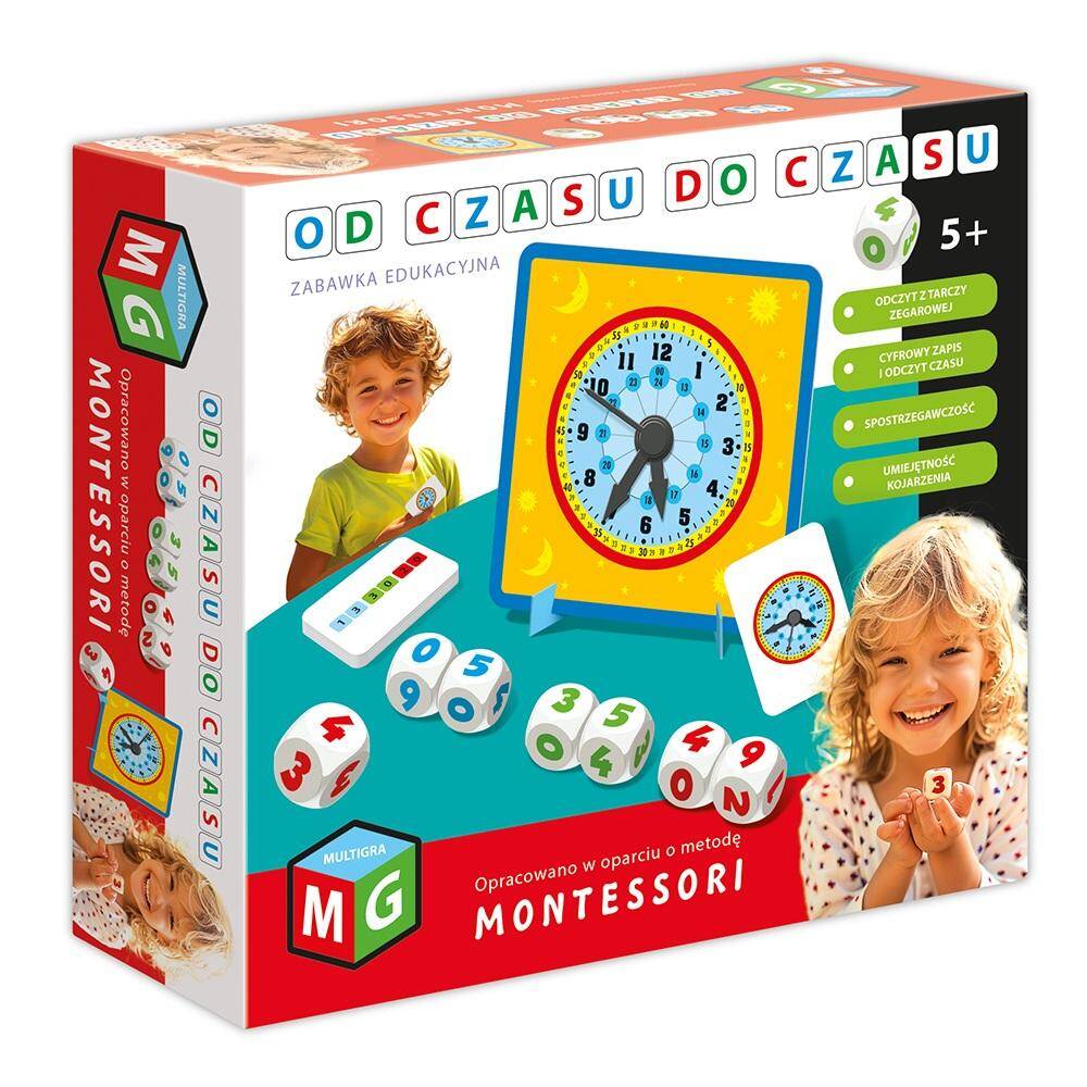 Gra Montessori Od czasu do czasu zegar edukacyjny