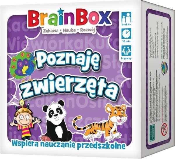 BrainBox Gra edukacyjna Poznaję zwierzęta REBEL
