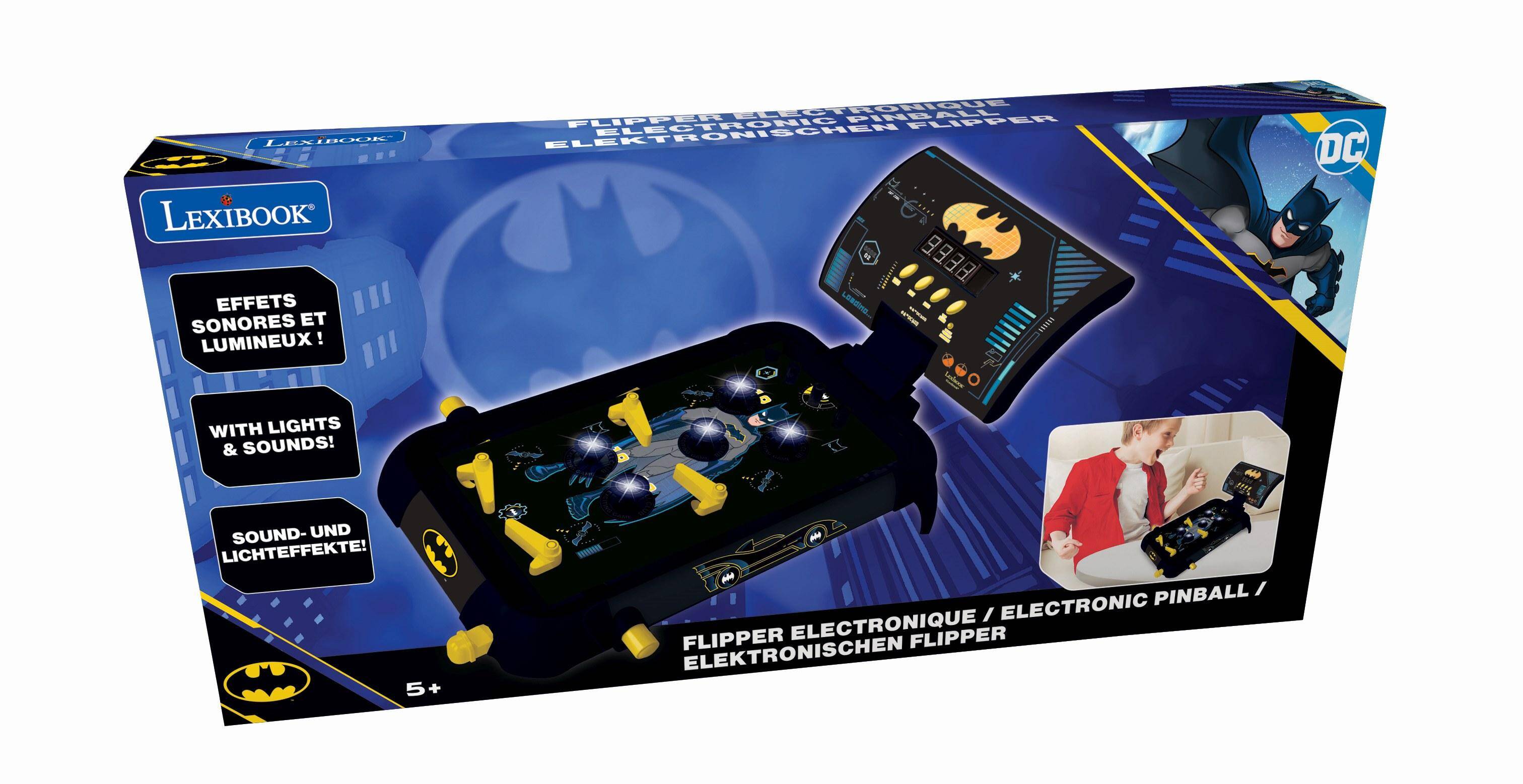 Elektroniczny Pinball z dźwiękiem i światłami Batman JG610BAT