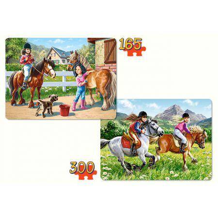Puzzle 2 w 1. Riding Horses B-021079.