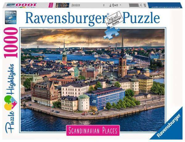Puzzle Skandynawskie miasto: Widok 1000el. 167425 RAVENSBURGER