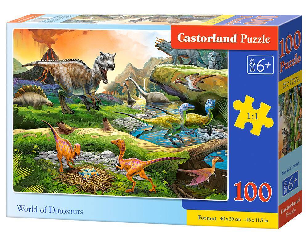 Puzzle 100 Świat dinozaurów B-111084