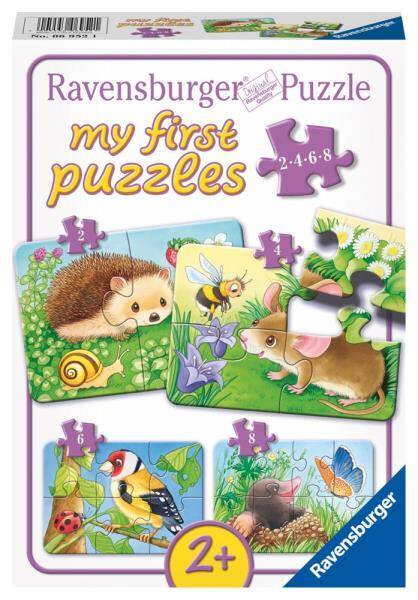 Puzzle 4w1 Słodcy mieszkańcy ogrodów (2-4-6-8el) 069521  RAVENSBURGER p6