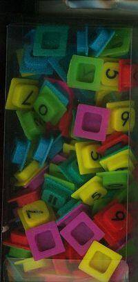 Puzzle silikonowe - liczby - mix 100 sztuk Unipap Blocks
