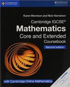 Cambridge IGCSEA Mathematics Coursebook Core and Extended Second Edition with Cambridge Online Mathematics (2 Years)