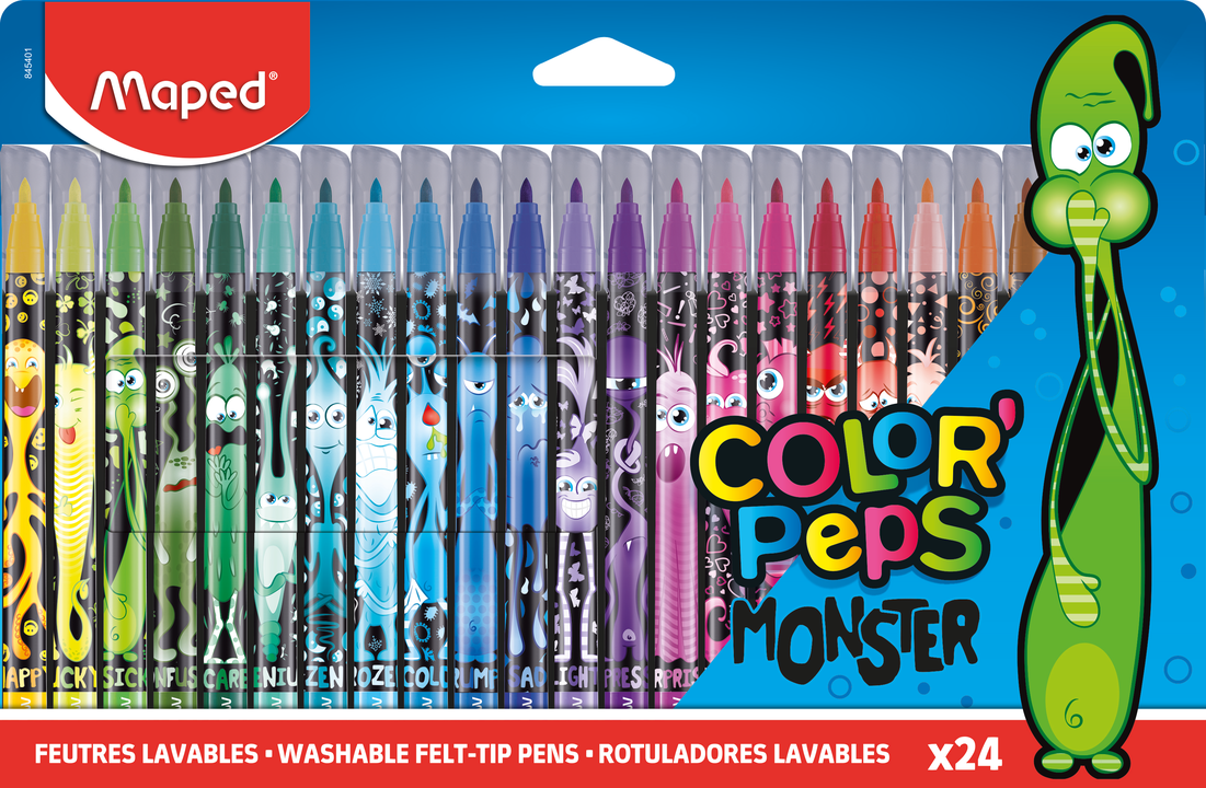 Flamastry Maped colorpeps monster 24 kolory