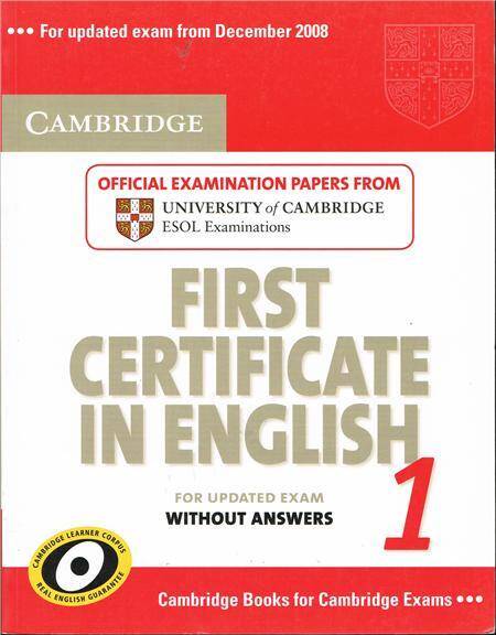 Cambridge First Certificate in English 1 for Updated Exam Student's Book without answers