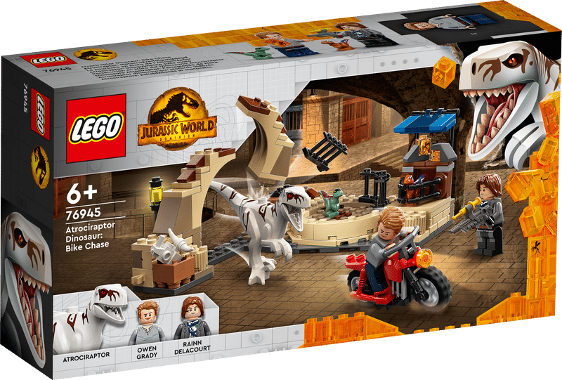 LEGO 76945 JURRASIC WORLD Atrociraptor pościg (169 elementów) opakowanie zbiorcze 4 sztuki