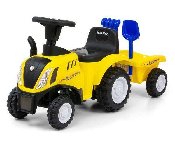 Jeździk Pojazd New Holland T7 Traktor żółty Milly Mally jeździdełko auto