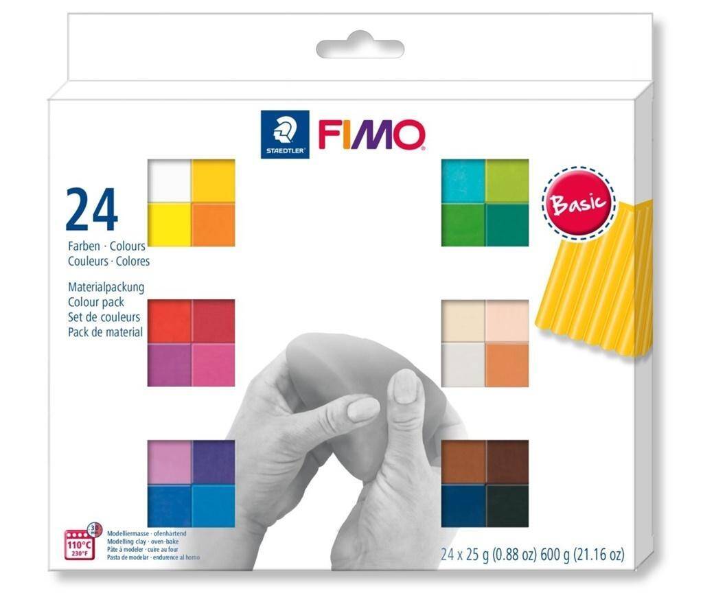 Zestaw FIMO soft kolory Basic 24x25g Staedtler
