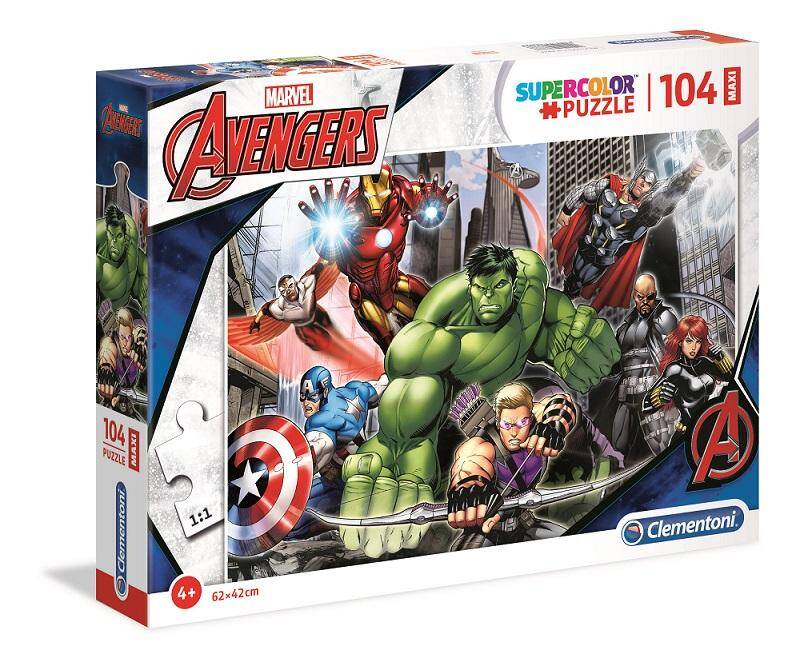 Puzzle 104 maxi super kolor Avengers gotowi do lotu 23688