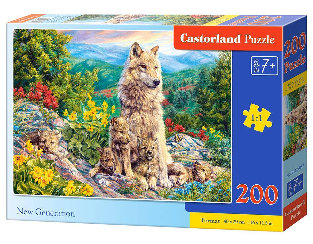Puzzle 200 Wilki nowe pokolenie B-222087