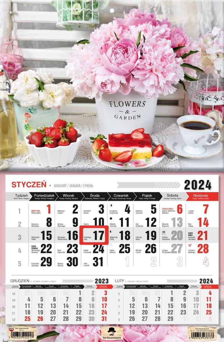 Kalendarz 2024  jednodzielny Słodka chwila KTJ1-V.26
