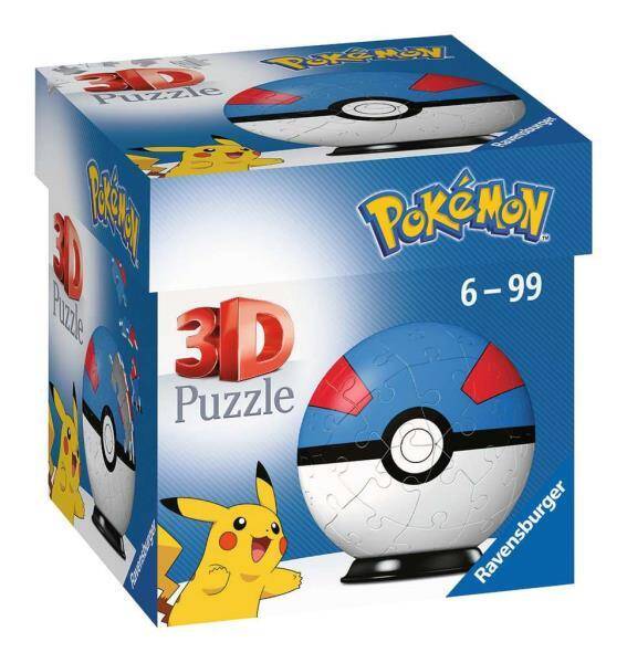 Puzzle kuliste 3D Pokemon. Kula niebieska 112654 55 el. RAVENSBURGER