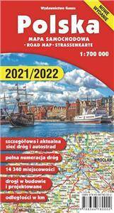 Polska mapa samochodowa 1:700000 2021/2022