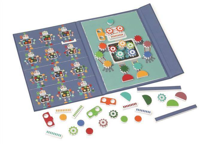 Scratch Magnetyczna układanka kształty i kolory Roboty