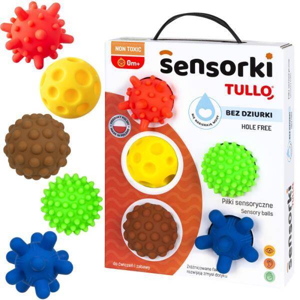 Piłeczki sensoryczne Sensorki bez dziurki 5szt Tullo