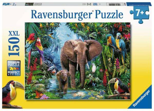 Puzzle 150el XXL Słonie w dżungli 129010 RAVENSBURGER p6