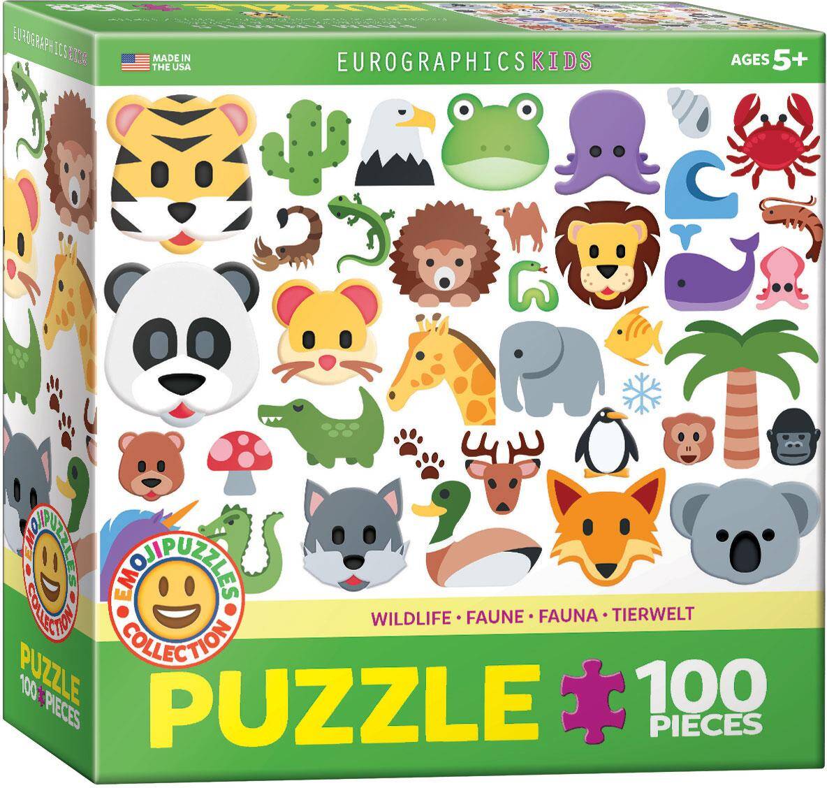 Puzzle 100 Smartkids EmojiPuzzle Wildlife Anim 6100-5395