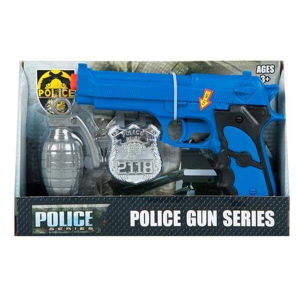 Pistolet na baterie + akcesoria policja 27x17x5cm MC