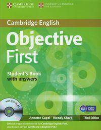 Objective First Certificate Student's Book with Answers+ CD-ROM 3ed
