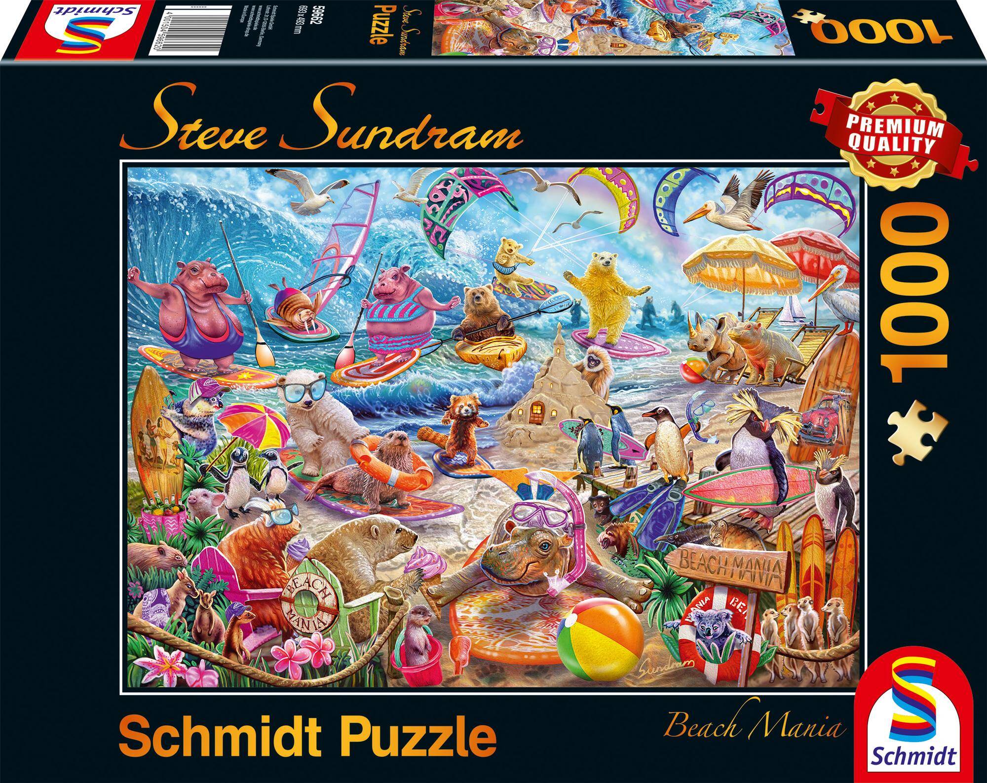 Puzzle 1000 PQ Zwierzaki na plaży S. Sundram 109087