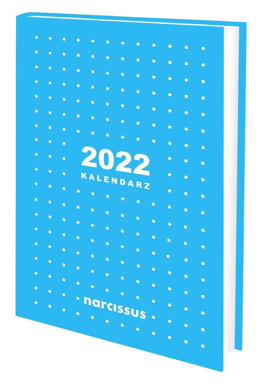 Kalendarz 2022 książkowy A5 tygodniowy niebieski