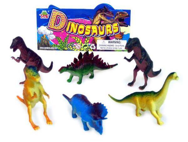 Dinozaury 12cm 6 sztuk w worku HIPO   cena za opakowanie