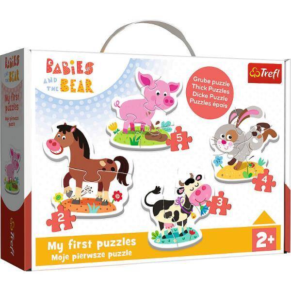 Puzzle Baby My first puzzles Bobaski i Miś na farmie 36127 Trefl